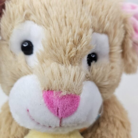 Cuddle Barn Bunny Chick Plush Tan Yellow Stuffed Animated Easter Musical Works - Picture 3 of 15
